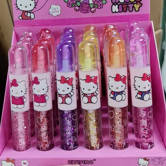 Hello Kitty Clear and Color-changing 2 IN 1 Lip Gloss