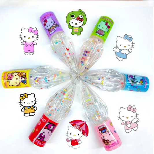Hello Kitty Clear Lip Gloss with Colorful Bubble
