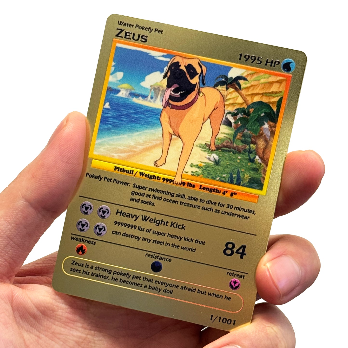 Personalized Pokemon Card, Metal Card with NFC tag