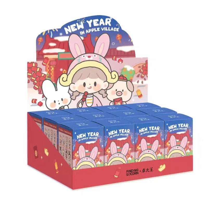 zZoton New Year In Apple Village Series Figures, Blind Box